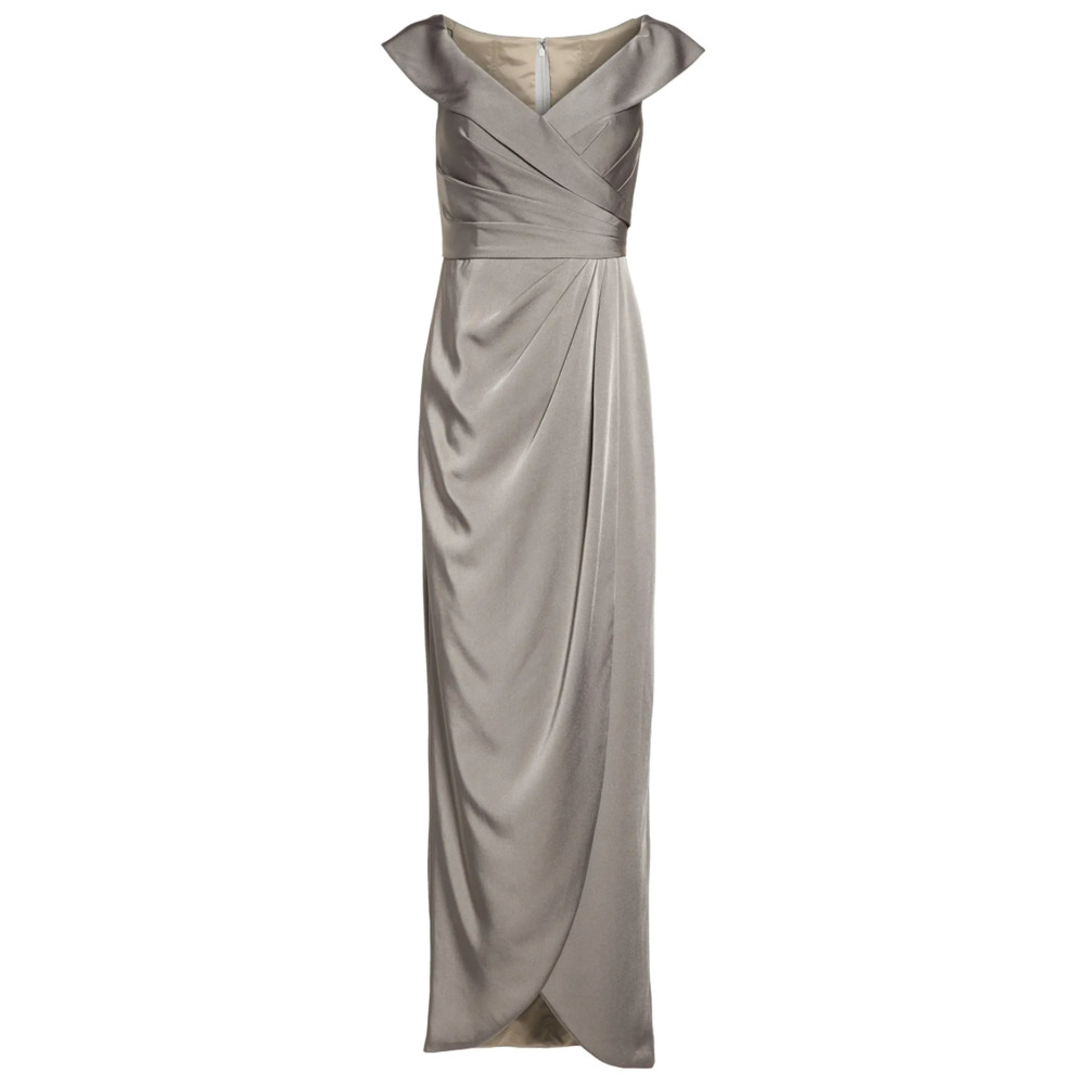 La Femme Surplice Off the Shoulder Column Gown NEW Sz 16 - Picture 15 of 15